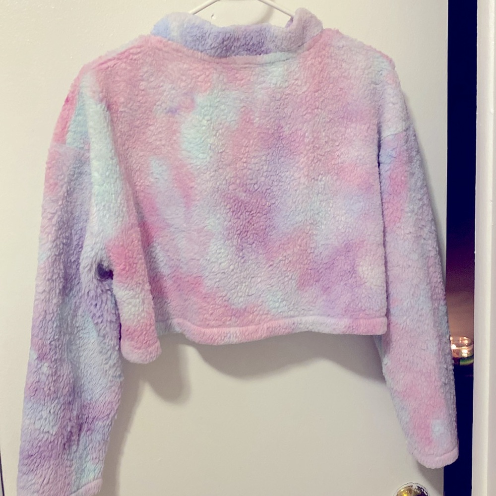 Tie-Dye Fleece Crop Top - Picture 3 of 4